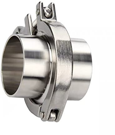 57mm Pipe O/D Sanitary 3inch Tri Clamp Weld Ferrule + Tri Clamp + Silicon Gasket 304 Stainless Steel for Homebrew Usually