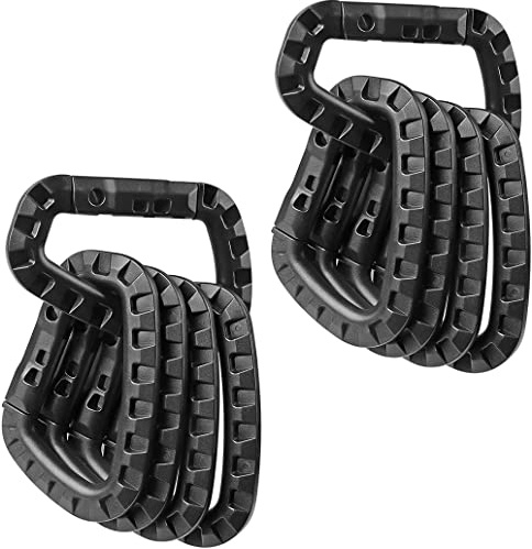 WarmHeartting Molle Karabiner Plastik Karabinerhaken für Rucksack, Gürtel, Molle Zubehör, Grimlock grimloc