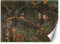 Feeby Fototapete Dschungel Affe Blätter 350x245 cm Grün XXL Vlies Wandtapete Tapeten Wohnzimmer Schlafzimmer Jugendzimmer Moderne Design Wandbild Wand Dekoration Tropen Exotisch Blumen