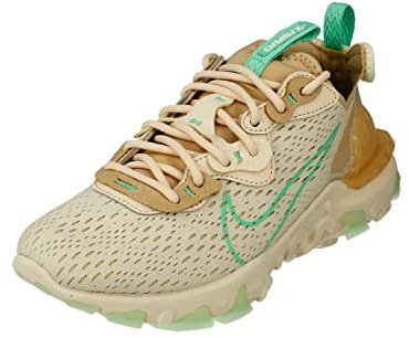 NIKE Womens NSW React Vision Running Trainers CI7523 Sneakers Shoes (UK 3.5 US 6 EU 36.5, Pearl White Green Glow Sesame 201)