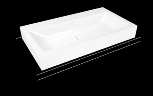 Kaldewei Cono Aufsatzwaschtisch 3086 900x500x120 mm, 902206033001, Ausführung: mit 3-er Hahnlochbohrung