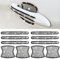 10 Auto Türgriff Schutzfolie, BetterJonny Auto Türgriff Lack Kratzschutz Aufkleber Kristall Anti Scratch Car Door Handle Stickers Universelle Lackschutzfolie für Griffmulden/Griffschalen, Schwarz Weiß