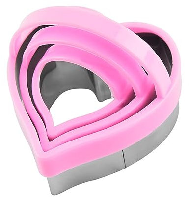 BESTonZON 2 Sätze Edelstahlform Keksausstecher Herz Festival Backen Herz-ausstecher Valentinstag Schokoladenausstecher Backwarenschneider Dummer Pop Rostfreier Stahl Herzförmig Briefmarke