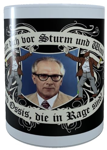 TASSE BECHER POTT Kaffeetasse Keramik Scherzartikel Erich Honecker DDR Staatsratsvorsitzender - auch personalisiert