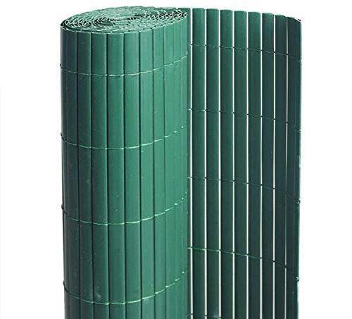 Canisse PVC en Rouleau de 3 mètres pour clôture ou Balcon (1m50, Vert RAL 6028)