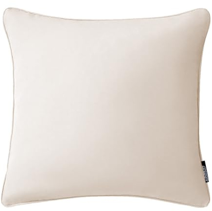 Room99 Aura 45 x 45 cm Zierkissenbezüg Kissenbezüg Kissenhüll Dekorative Dekokissen Wurfkissenbezug Deko Aesthetic Modern Schlafzimmer Wohnzimmer helle Creme,1 Stück
