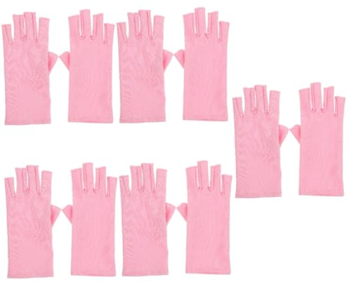 Healeved 5paare Uv Schutz-handschuhe Für Gelnägel Halbfinger Design Rutschfest Für Maniküre Und Outdoor-aktivitäten Effektive Hand Und Hautschutz Für Uv-lampen Und Sonneneinstrahlung