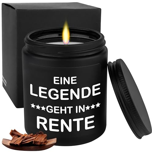 Rebundex Ruhestand Geschenk Rente Geschenke Rentner Geschenk Mann, Duftkerzen im Glas Renteneintritt Geschenk Männer Abschiedsgeschenk Kollegen Rente Geschenke für Männer