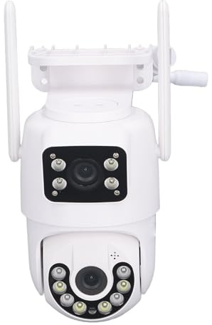 Yunir Überwachungskamera Außen, FHD 1080P WLAN Überwachungskamera with 1MP Dual Objektiv, Bewegungserkennung, Nachtsicht, Zwei-Wege-Audio, Mehrere Cloud Technologien, für Zuhause
