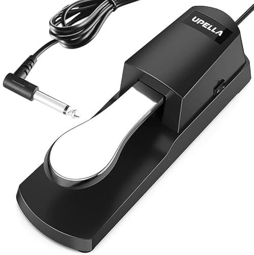 Upella Piano Sustain Pedal - Universal Keyboard Foot Sustain Pedal for Yamaha, Roland, Casio,Korg Digital Pianos MIDI,Keyboard Electronic Keyboards Electric Organ Synthesizer, 1/4 Inch Jack