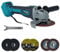 Huhomco Cordless Angle Grinder Brushless Only Tool No Battery with 6pcs 125mm 115mm Large Size Grinding Discs