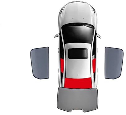 FLORENTER Parasoles para Mercedes para Benz Clase C para W203 00-07 Parasol Protector Parabrisas Delantero Cortina Parasol Lateral Trasero Visera Coche Sombrilla(3PCS Rear)