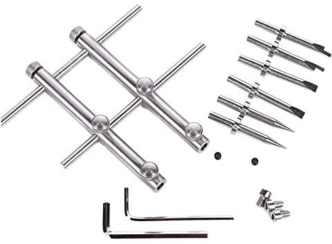 Wanjorlay Camera Lens Openning Repairing Tool Kit 10-100mm Lens Repair Set with 3 Tips 6 Screws 2 Hexagon Wrench for DSLR Camera