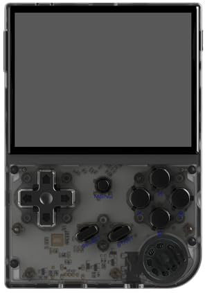 RG35XX 2024 Retro Handheld Game Console Linux System HD and TV Output 3.5 Inch IPS Screen 64G TF Card 5500+ Classic Games 2600mAh Battery (RG35XX-Black)