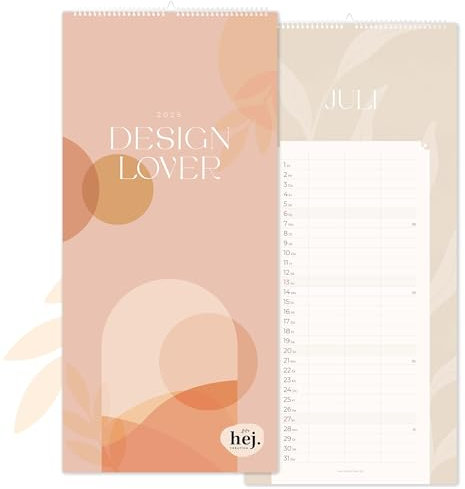 HEJ.Creation Paarkalender „Design Lover“ 2025 Premium Familienplaner im Modern Art Stil (2025)