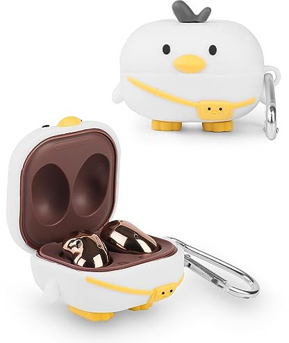 TAOCHEN Cute Cartoon Charging Case for Galaxy Buds 2 Pro/Pro/Live/2/FE (2023), Protective Cover for Samsung Wireless Earbuds (Goose)