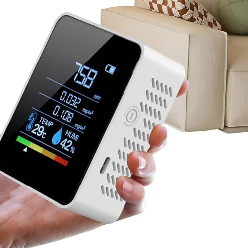 Air Tester, Battery Operated, PM Measurement, Temperature Measurement Air Sensor Environmental Sensor Health Monitor Portable Device Pollution Tracker Indoor Air Quality Compact Design