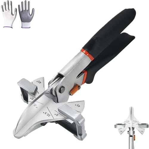 Multi-angle Precision Miter Shears, Multi Angle Miter Shear Cutter, Adjustable for 45°-135° Angles Miter Shears, Miter Shears for Molding, for Precision Cutting Soft Wood, Plastic, Pvc (1Pcs)