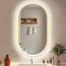 STARLEAD Gold Oval-LED-Badspiegel-mit-Beleuchtung 100x60cm, Bluetooth, Dimmbar, 3 Lichtfarben, Entfogging, Speicherfunktion, HD Hartglas, IP44, Horizontal/Vertikal, Nicht-Metallischer Rahmen
