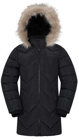 Mountain Warehouse Galaxy Kids Padded Hooded Jacket Black 9-10y