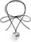 Collier Ras de Cou Femme Collier Ras de Cou noir Grand Pendentif Coeur Collier Velours Coeur Collier Gothique Collier Ras du Cou réglable en velours Cadeaux de Carnaval pour Filles et Femmes (B)