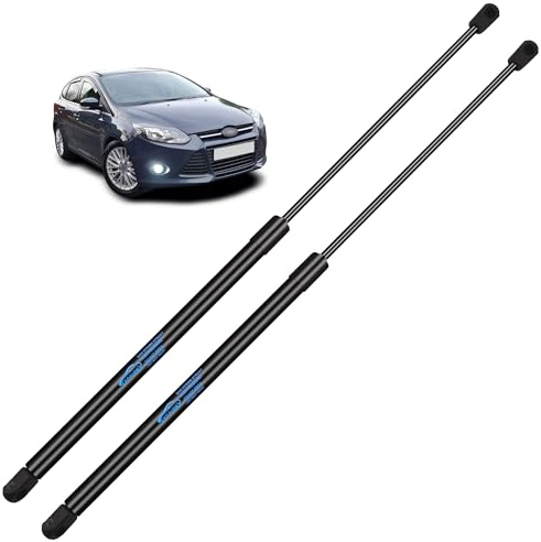 2x Gasfeder Heckklappe für Ford Focus MK3 2010-2018 | Heckklappendämpfer Schwarz Gasfeder Heckklappe Gasdruckdämpfer Kohlenstoffstahl Kofferraum Dämpfer Ersetzen #BM51A406A10AE