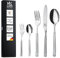Gehring Solingen Besteck Set Satino 30-teilig I Edelstahlbesteck I hochwertiges Essbesteck inklusive 6 Solinger Messer Made in Germany I Besteck Set 6 Personen I spülmaschinengeeignet