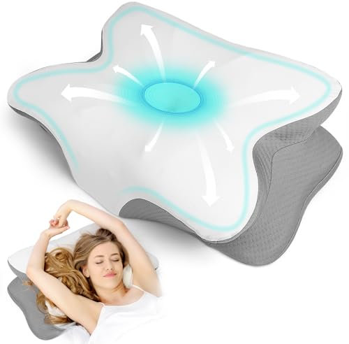 Enighs Multi-functional Zoned Memory Foam Neck Pillow with Slow Rebound Zero Pressure Neck Pillow for Deep Sleep