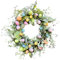 Osterkränze Für Die Haustür, 45 cm Ostereierkranz, Künstliche Osterkranz, Niedliche Frühlings Osterkränze Mit Eiern Und Bunten Blumen, Wanddekoration