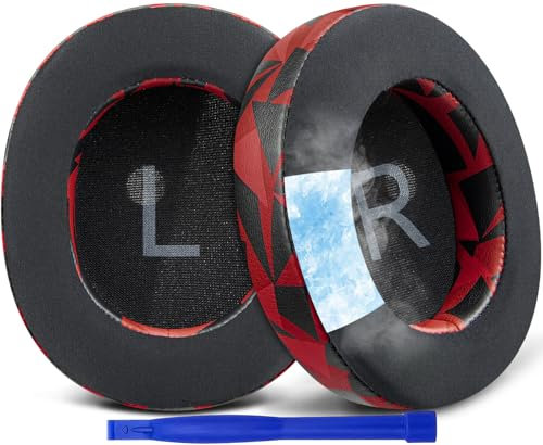 SOULWIT Kühlgel Ersatz Ohrpolster für Turtle Beach Stealth Pro kabellose Gaming-Headset, Ersatzpolster Polster mit Eisseidenstoff, Hochdichter Schaumstoff