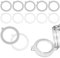 JEYORZY 12 Pièces Joint Bocaux En Silicone, Interchangeables Joint Bocaux, Joints de Bocal en Silicone Universelles Convient aux Bocaux en Verre, Bocaux Scellés Faits Maison etc - Transparent et gris