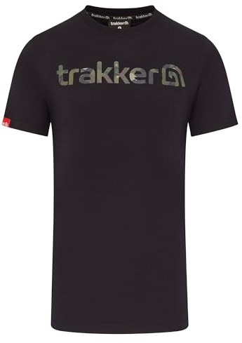 Trakker CR Logo T-Shirt Black Camo: Large