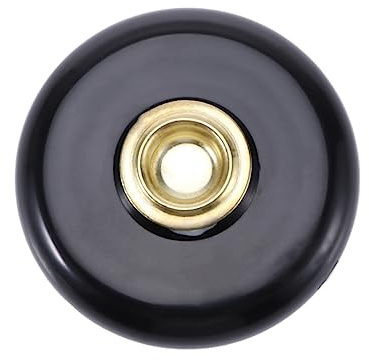 Schwarzer Cello Endstifthalter aus Kunststoff, Rund, Glänzend | Bassständer, Bass Endstifthalter, Klassisch Geformt, Rutschhemmend, zum Schutz des Bodens