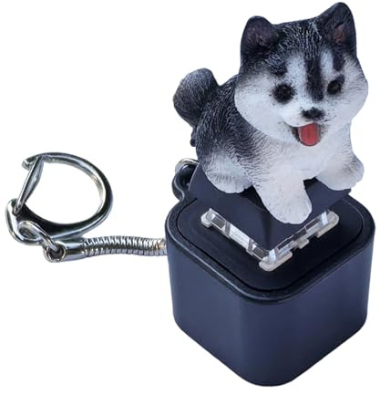 THINCAN Realistische Howling Dog Keychain Taste Mit LED Licht Effekt