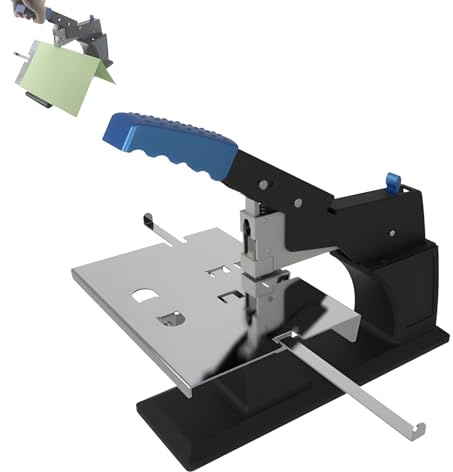 Heavy Duty Saddle Stitch Stapler - Dual-Purpose Flat Head Binding Machine, Large Capacity for 200 Staples, Binds Up to 60 Sheets Flat, 30 Sheets Saddle