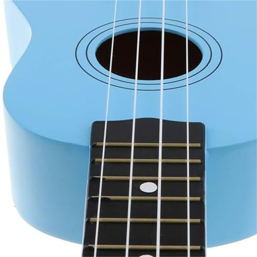 Erwachsenen Ukulele 21 Zoll Große Anfängerfreundliche Farbenfrohe Ukulele Aus Vollholz Tragbar Und Kreativ(Sky blue)