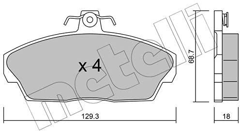 metelligroup 22-0174-1 - Made in Italy - Bremsbeläge
