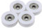 4Stück 6x30x10mm flach Kunststoff beschichtet versiegelten Lager Stahl 626ZZ tiefe U-Nut Führungsrolle Schienen Kugel rollendes Lagerrad weiß