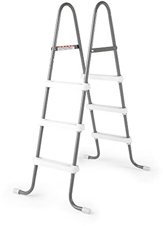 Intex Steel Frame Above Ground Swimming Pool Ladder for 42 Wall Height Pools