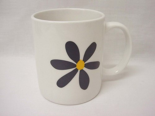 TAZA MUG REDONDA ASA 300ML PORCELANA MARGARITAS AZUL