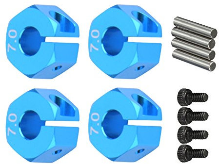 Dilwe 4Pcs Rueda Hex Adaptador Wheel Hex Hub Adapter para 1/10 RC HSP HPI Coche Piezas de Repuesto