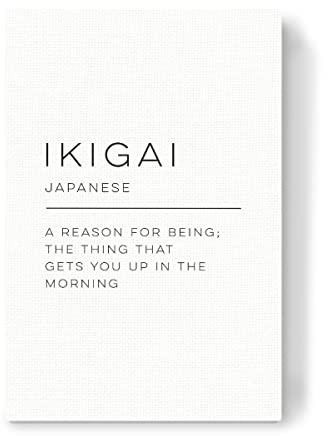 artboxONE Leinwand 150x100 cm Typografie Ikigai Definition von Cristina Castro Moral