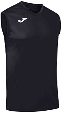 Joma - Camiseta Deportiva Sin Manga Hombre - Ligera y Transpirable Ideal para Todo Tipo de Deporte, Combi, Negro, L
