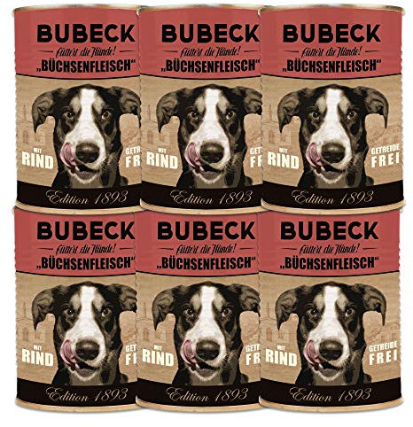 Hundenassfutter | getreidefrei von Bubeck | mit Gartengemüse & Kartoffel (Rindfleisch, 400g)