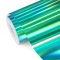 TECKWRAP Glänzendes Regenbogen-Vinyl, holografisch, Smaragdgrün, Chrom, 0,3 x 1,5 m