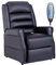 HOMCOM Sessel mit Aufstehhilfe, Massagesessel mit Liegefunktion, Relaxsessel mit Becherhalter, Aufstehsessel mit Fernbedienung, aus Kunstleder, Schwarz