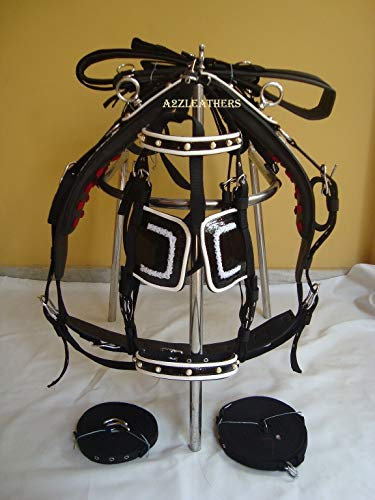 Equestrian Universum, synthetisches Lack-Nylon, mit Designer-Webung auf Sattel, Größe - Pony