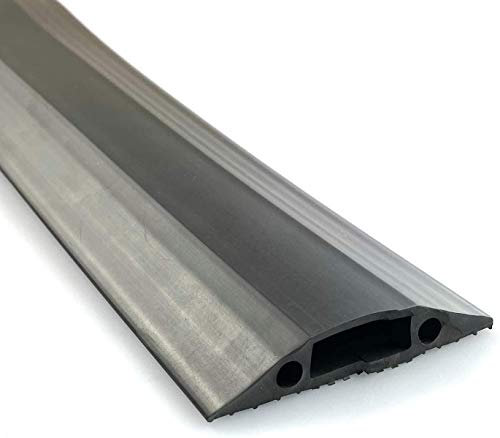 On1shelf® Medium Duty Floor Cover Protector | Protect Prevent a Trip Hazard | Cable Cavity 16mm (W) x 8mm (H) | Black (3M)