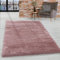 HomebyHome Shaggy Teppich Wohnzimmer 120 x 170 cm - 50 mm Florhöhe Hochflor Wohnzimmerteppich Rosa Extra Weich und Flauschig - Langflor Teppiche für Schlafzimmer, Küche, Flur - Carpet, Halı