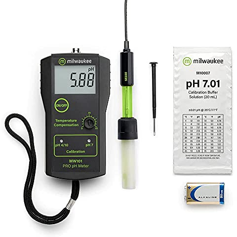 Tragbares digitales PH-Messgerät Milwaukee Instruments MW101 PRO pH Meter inkl. Elektrode und Kalibrier-Kit